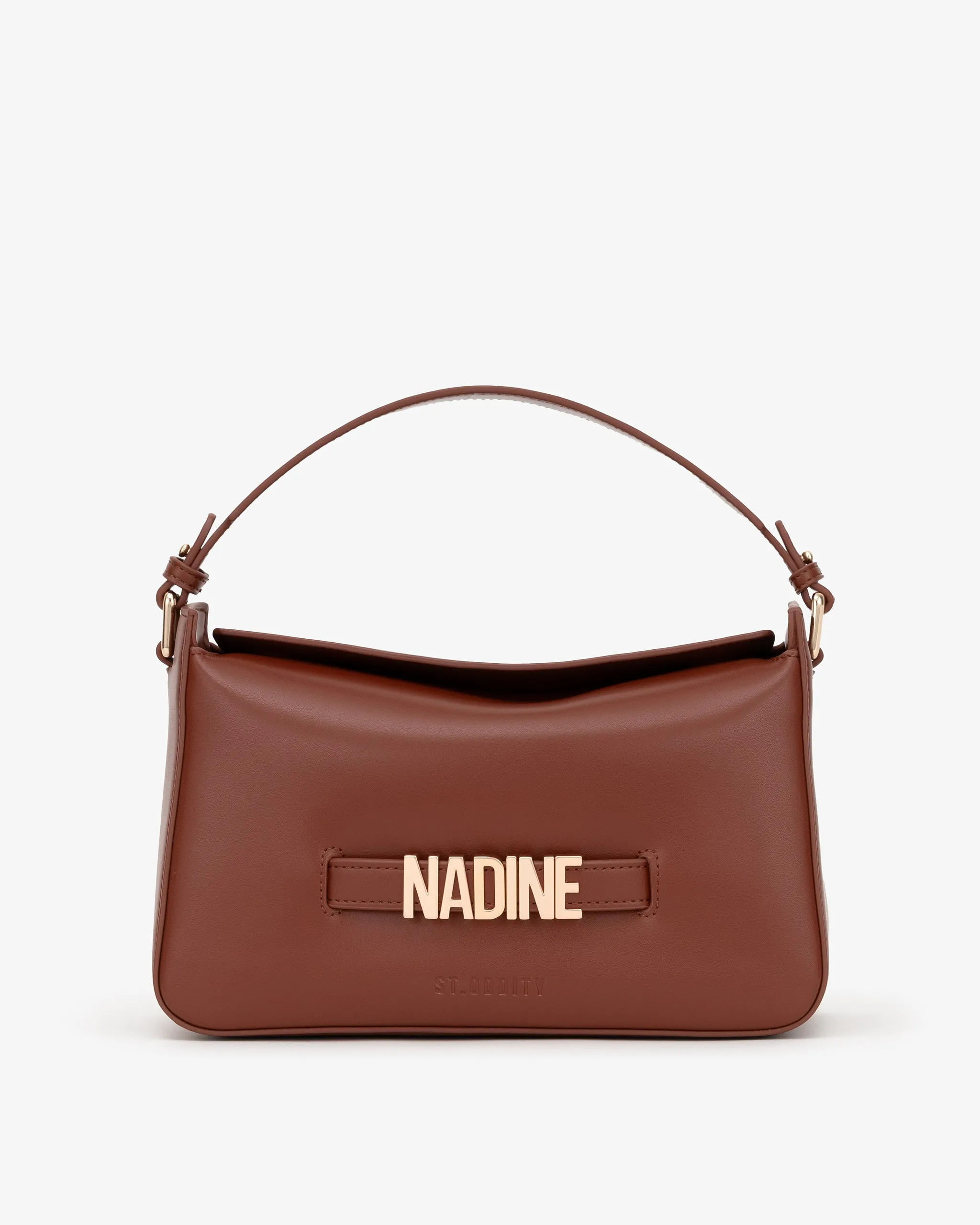Slouch Bag in Cognac with Personalised Hardware