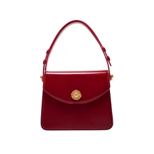 Split Leather Square Versatile Crossbody Shoulder Bag