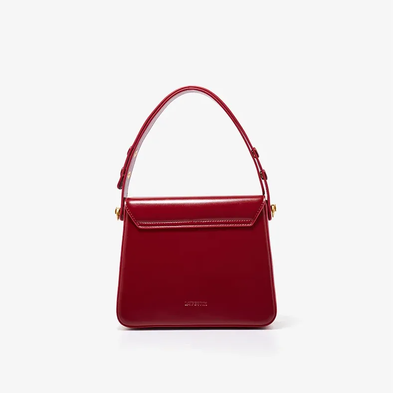 Split Leather Square Versatile Crossbody Shoulder Bag