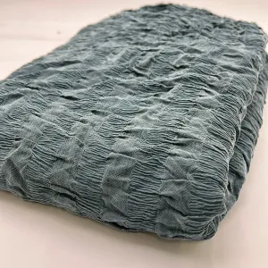 Stretch Viscose Blouse Weight, Teal Crinkle (WDW1943)