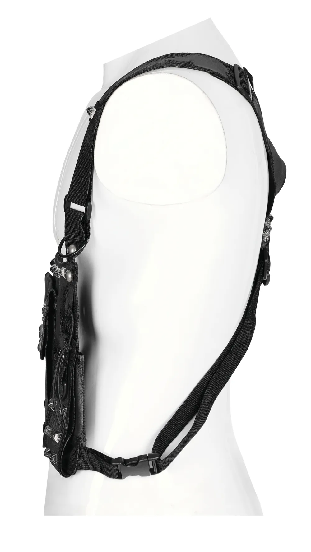 Stylish Male Punk Camouflage Studded Shoulder Bag