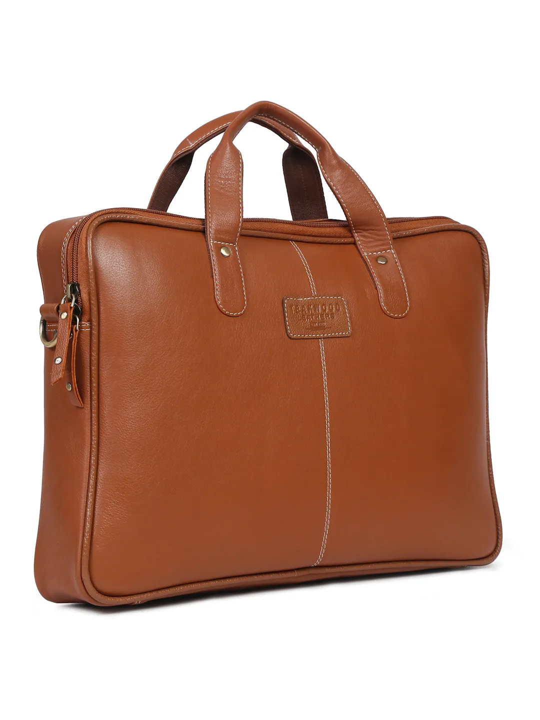 Teakwood Unisex Tan Leather Laptop Bag