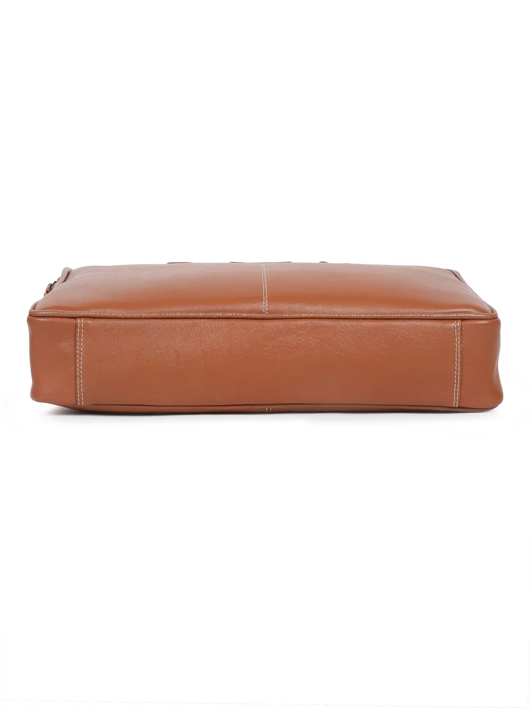Teakwood Unisex Tan Leather Laptop Bag