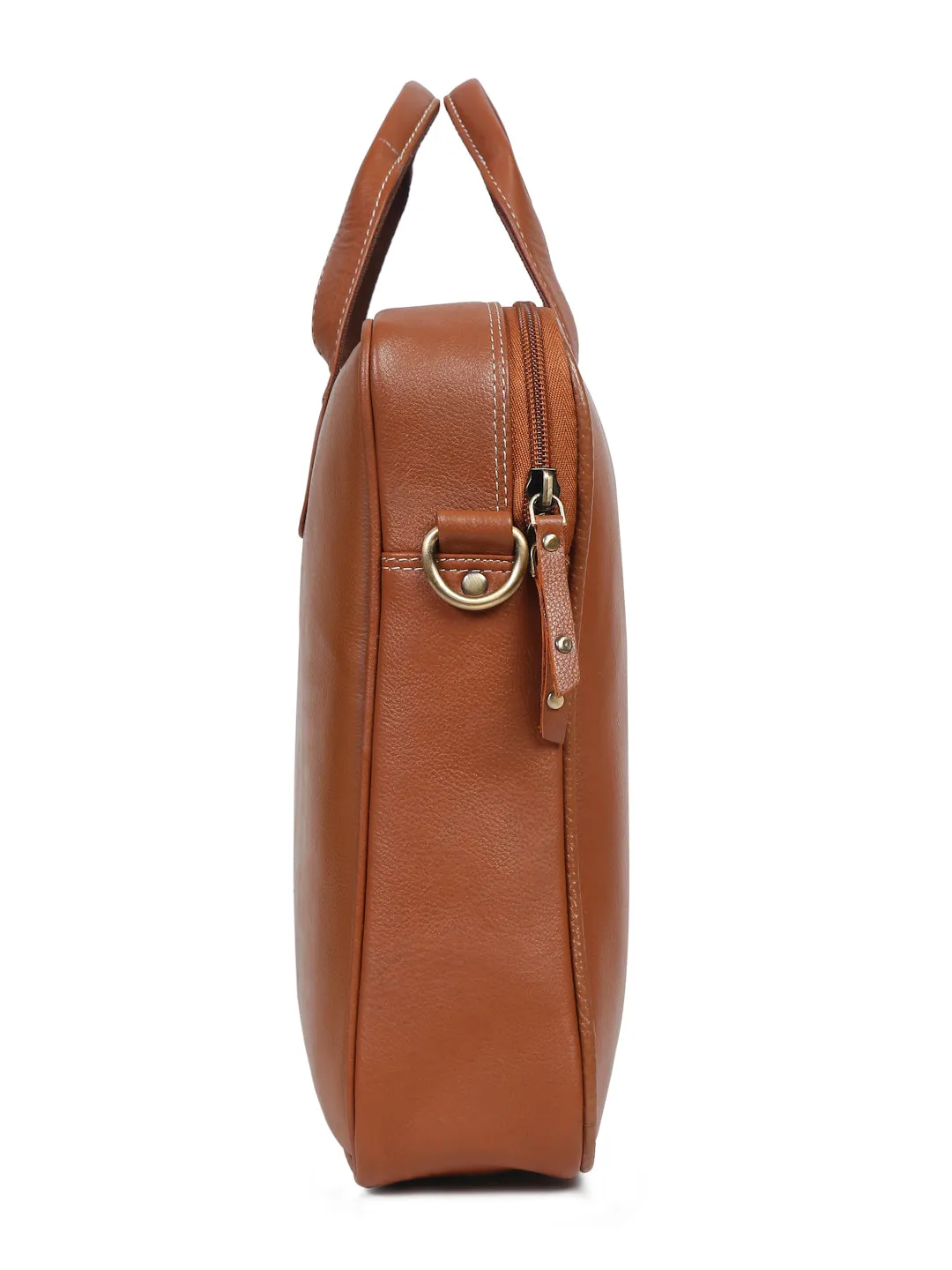 Teakwood Unisex Tan Leather Laptop Bag