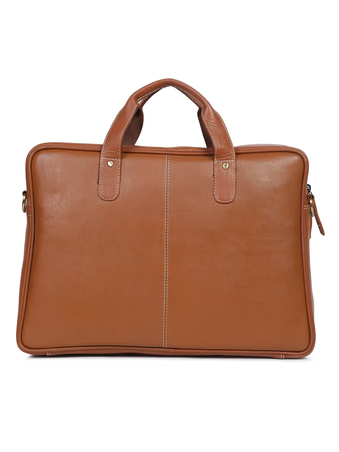 Teakwood Unisex Tan Leather Laptop Bag