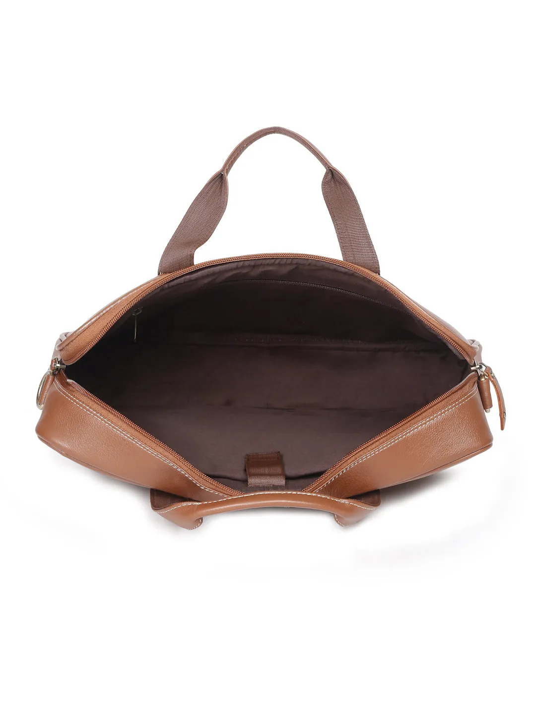 Teakwood Unisex Tan Leather Laptop Bag