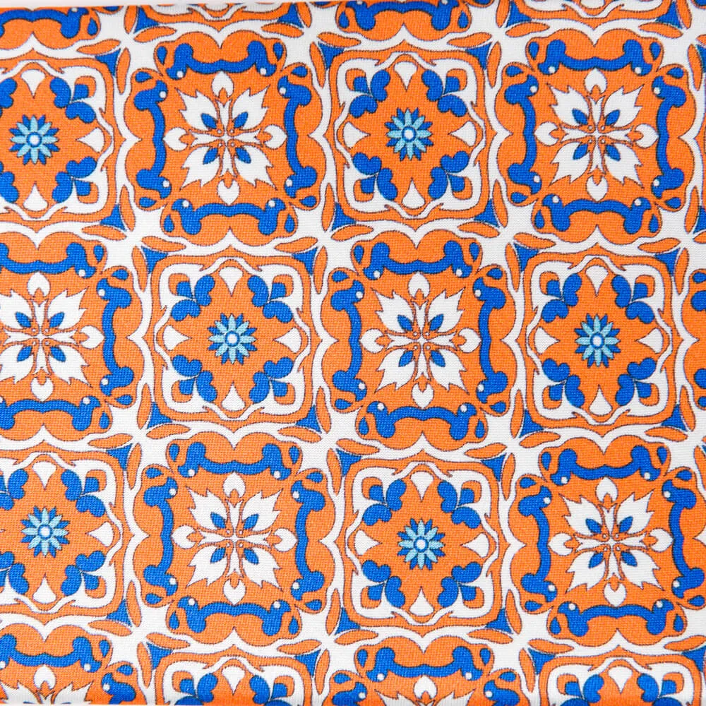The Majolica of Taormina Orange Duchesse Silk Tie