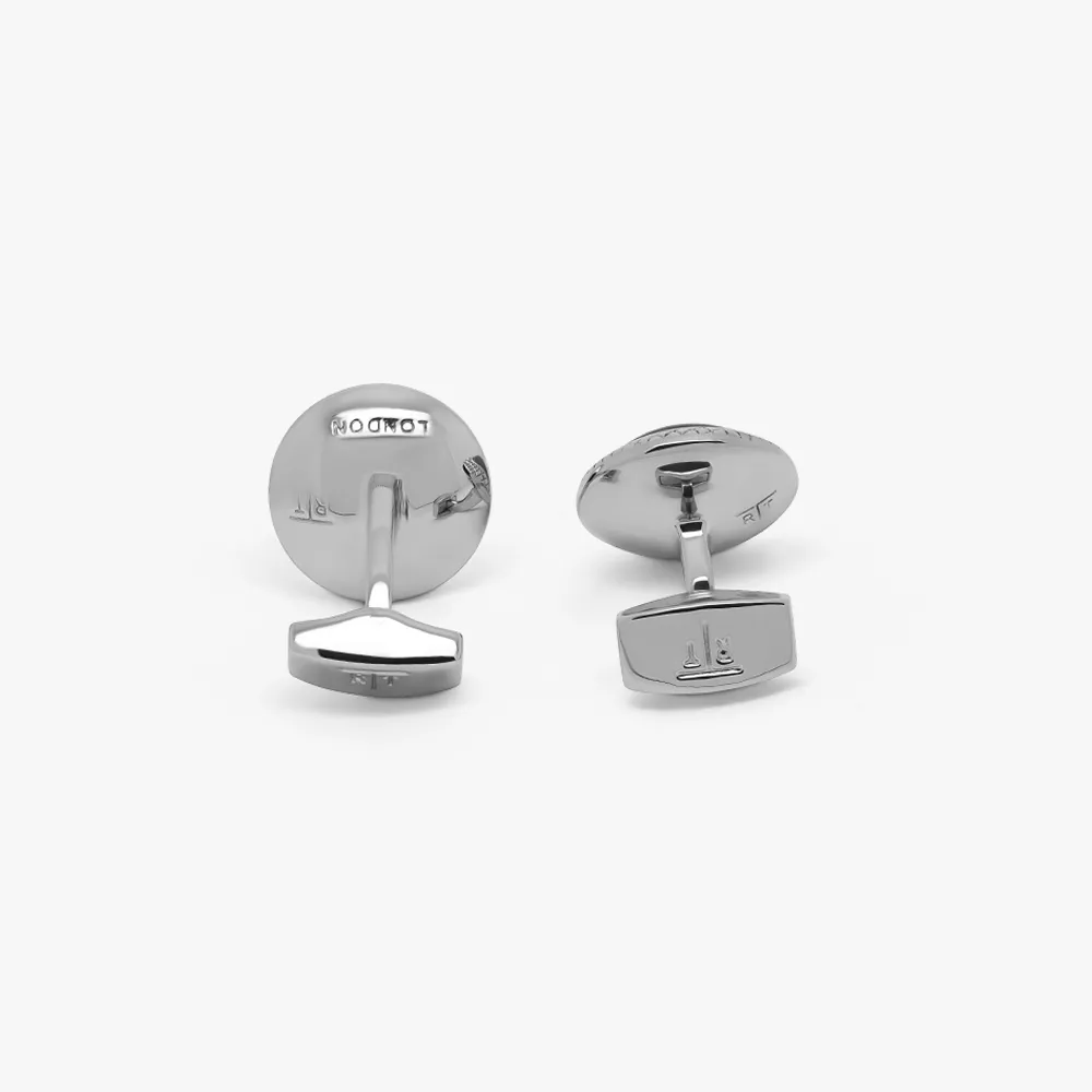 Tiger Eye Bullseye cufflinks Palladium plated
