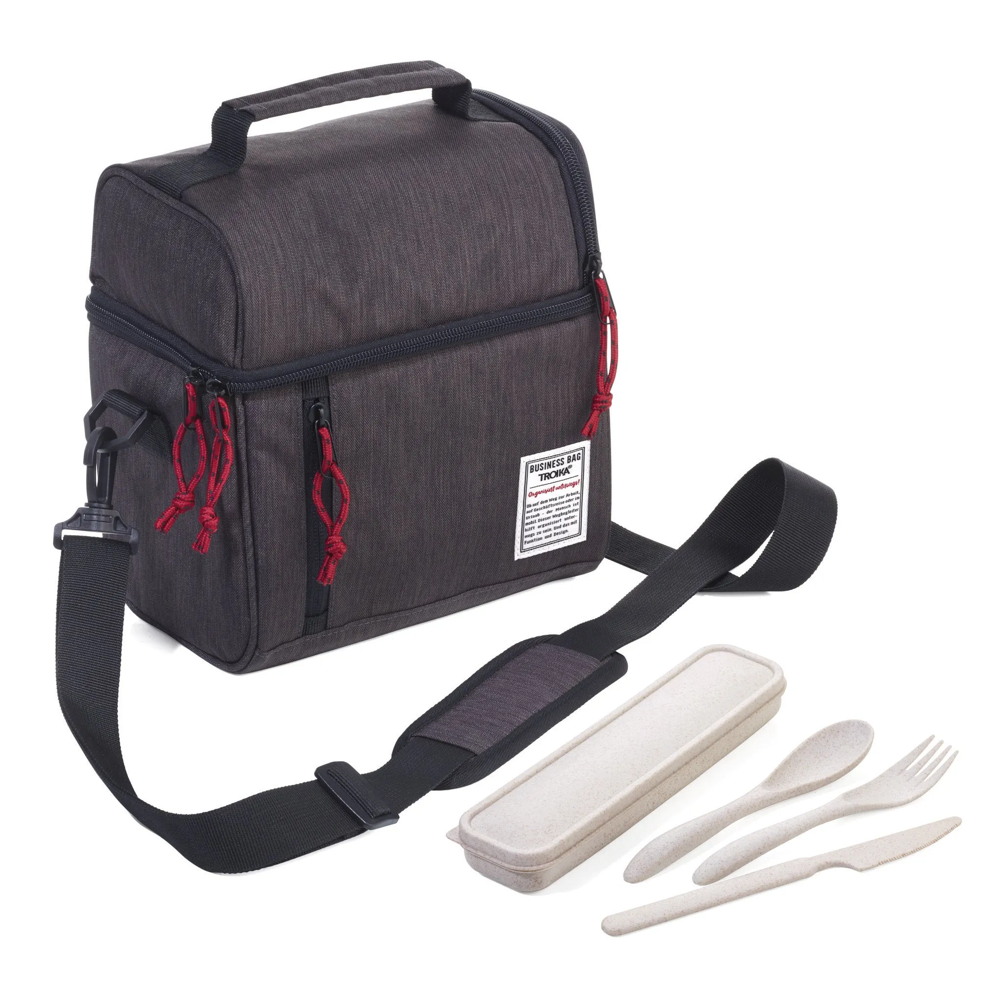 Troika Business Insulated Lunch Cooler with Utensils