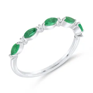 Uneek 1-Row Ring-Color 14K White Gold RB040EM