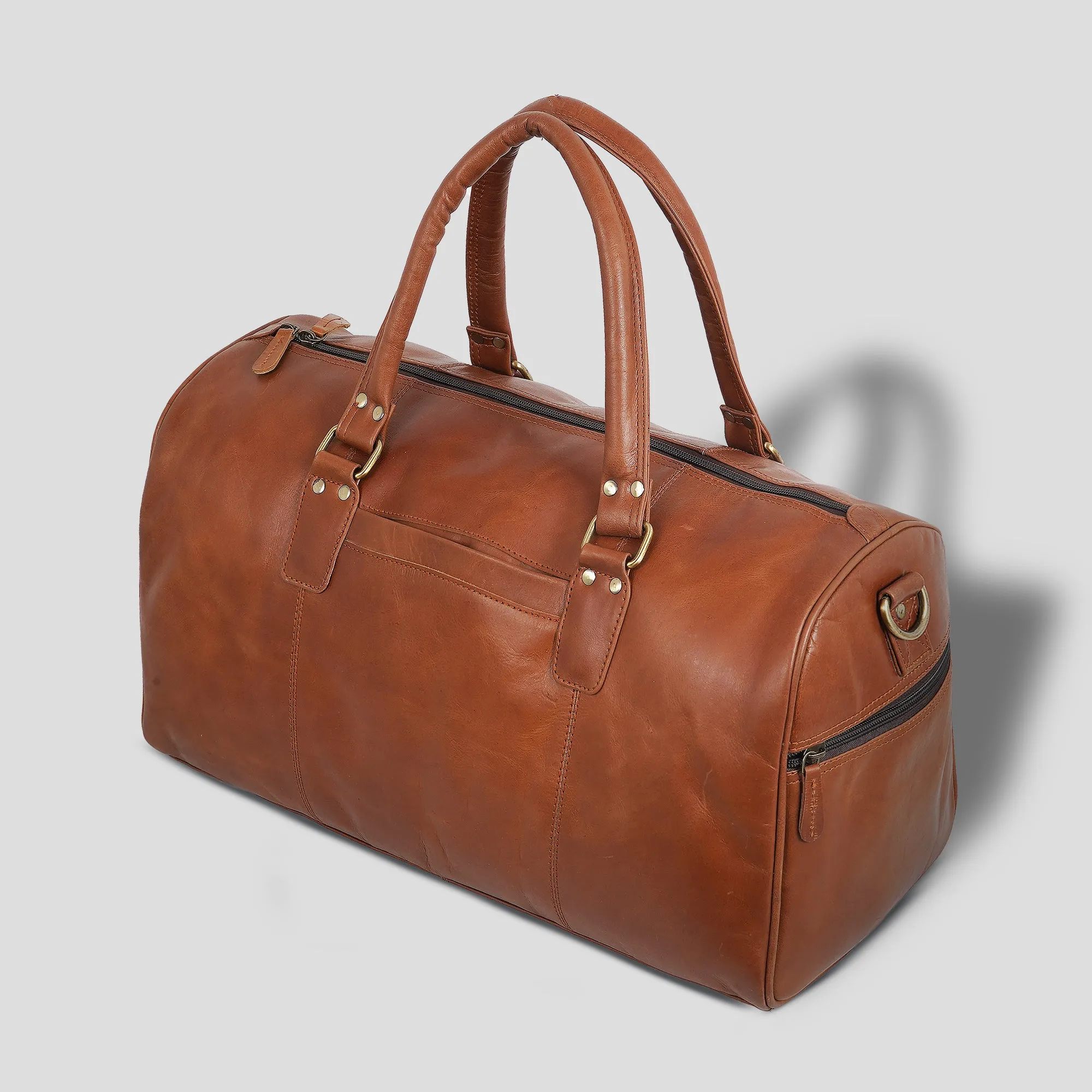 Unisex Leather Duffel Bag