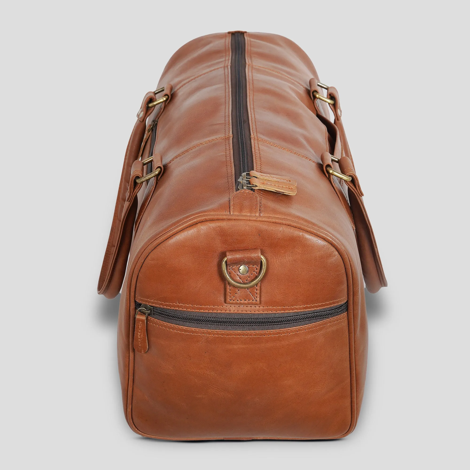 Unisex Leather Duffel Bag