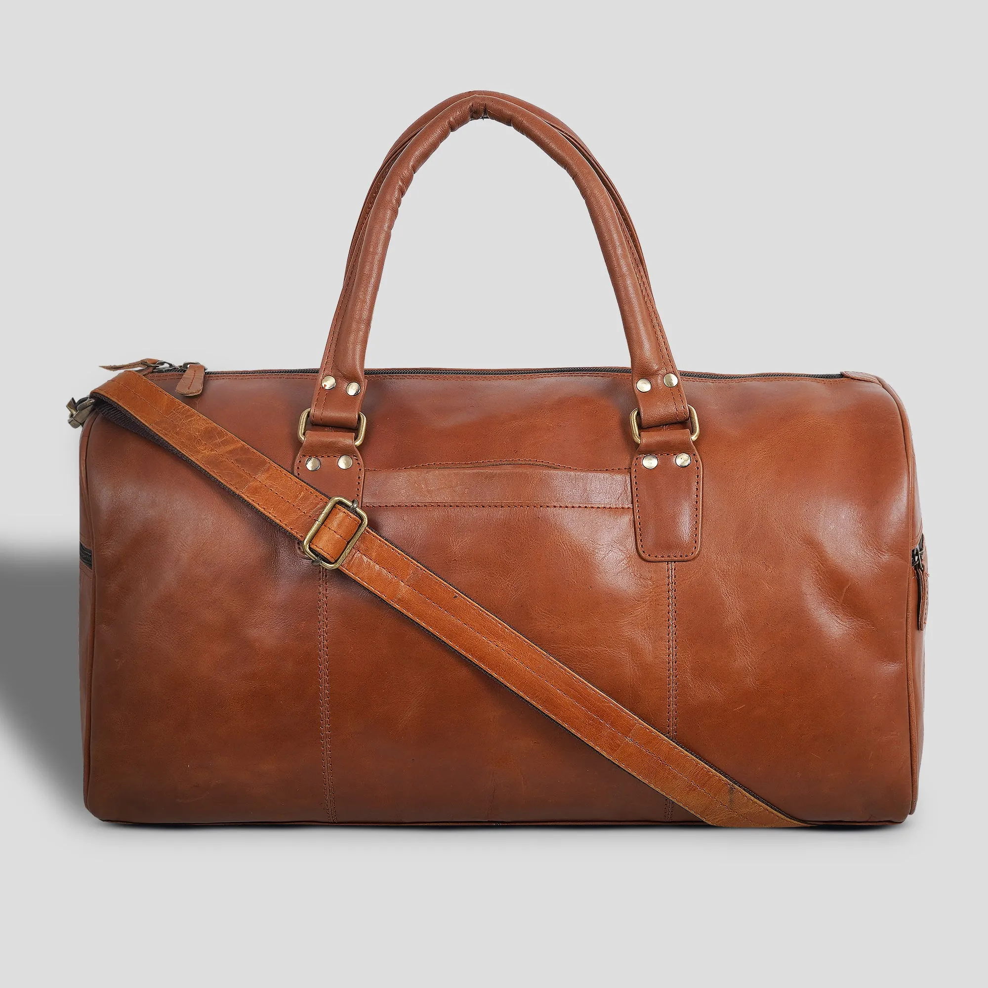 Unisex Leather Duffel Bag