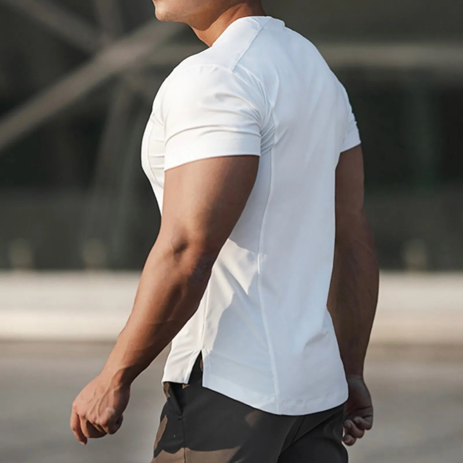 USA FLAG STRETCH ACTIVE DRY-FIT MOISTURE WICKING GRAPHIC TEE