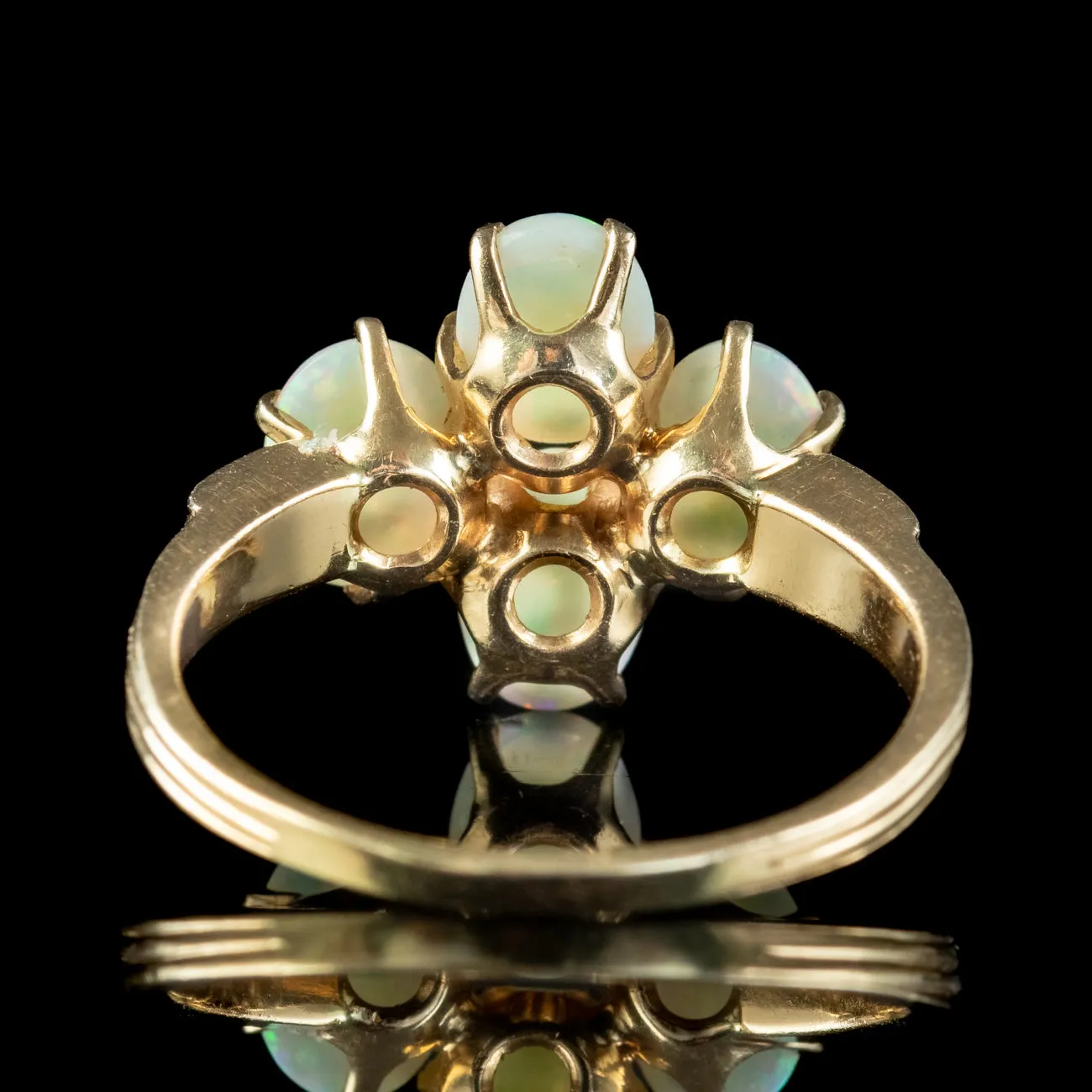 Vintage Opal Cluster Ring 3.6ct Natural Opals