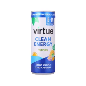 VIRTUE Clean Energy Zero Sugar Energy Drink - Tropical Fruit Flavor  (250mL)