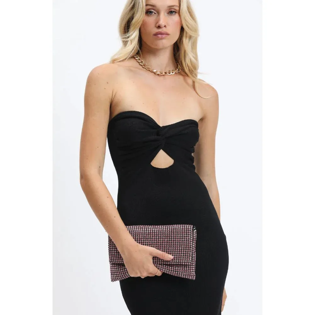 Vivi Rhinestone Evening Bag | Pink