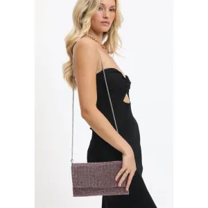Vivi Rhinestone Evening Bag | Pink
