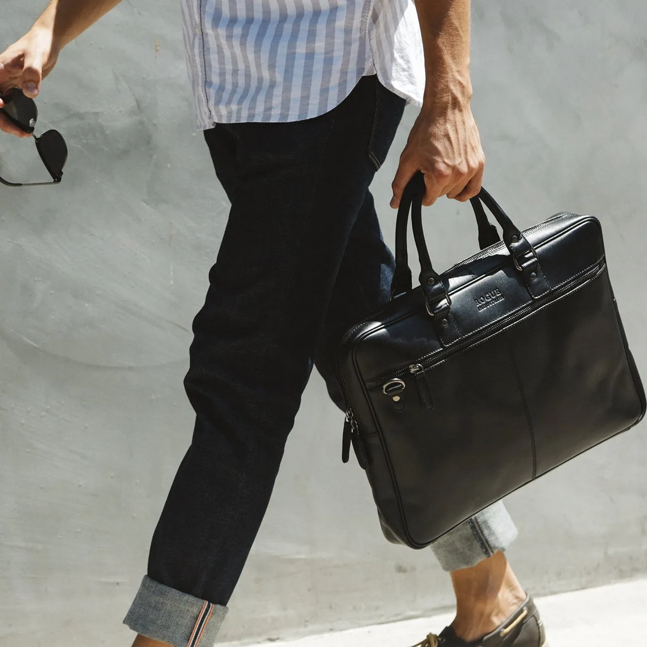 West End Slim Leather Briefcase