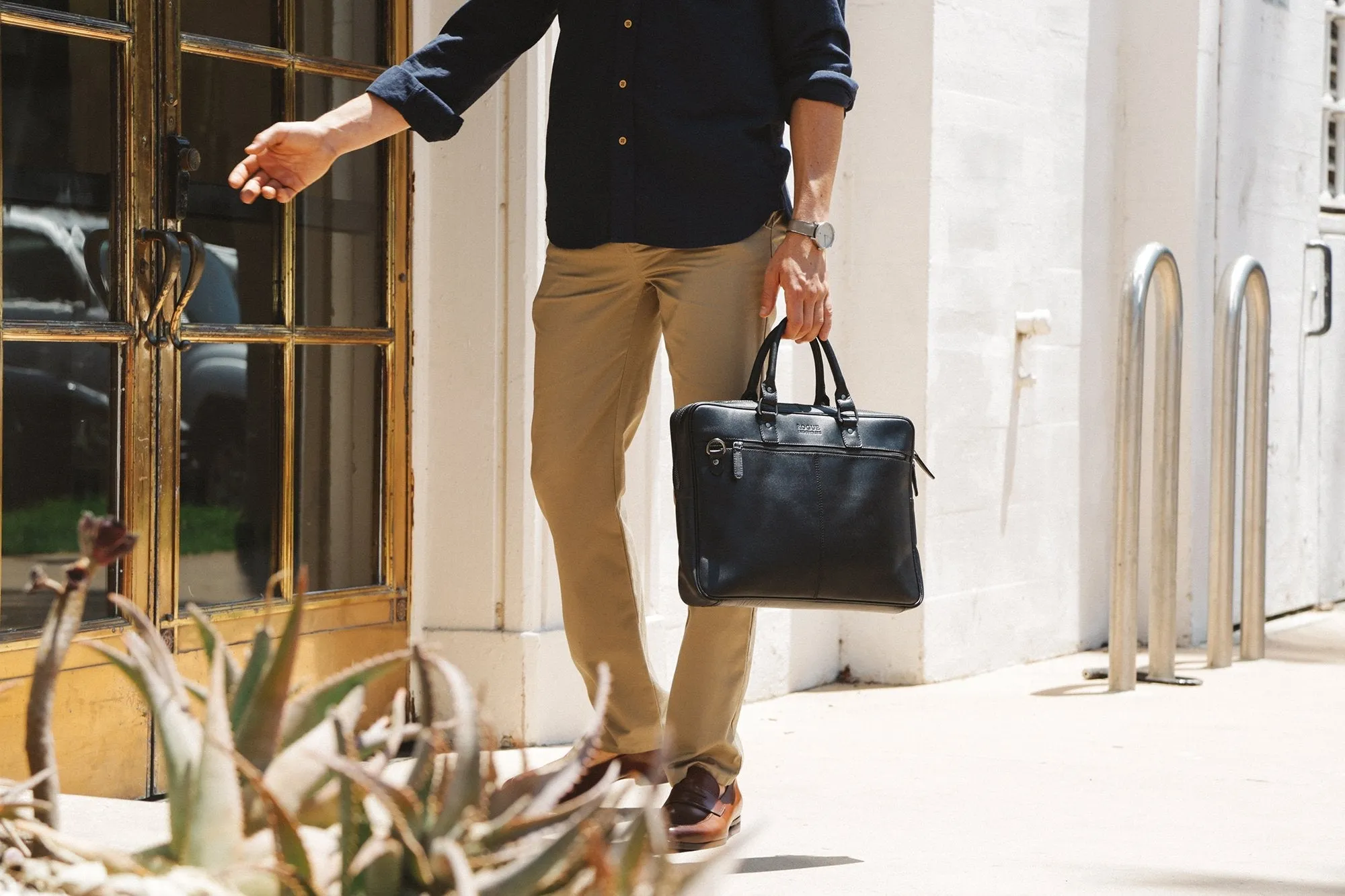West End Slim Leather Briefcase