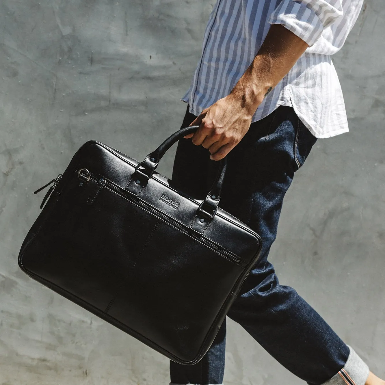 West End Slim Leather Briefcase