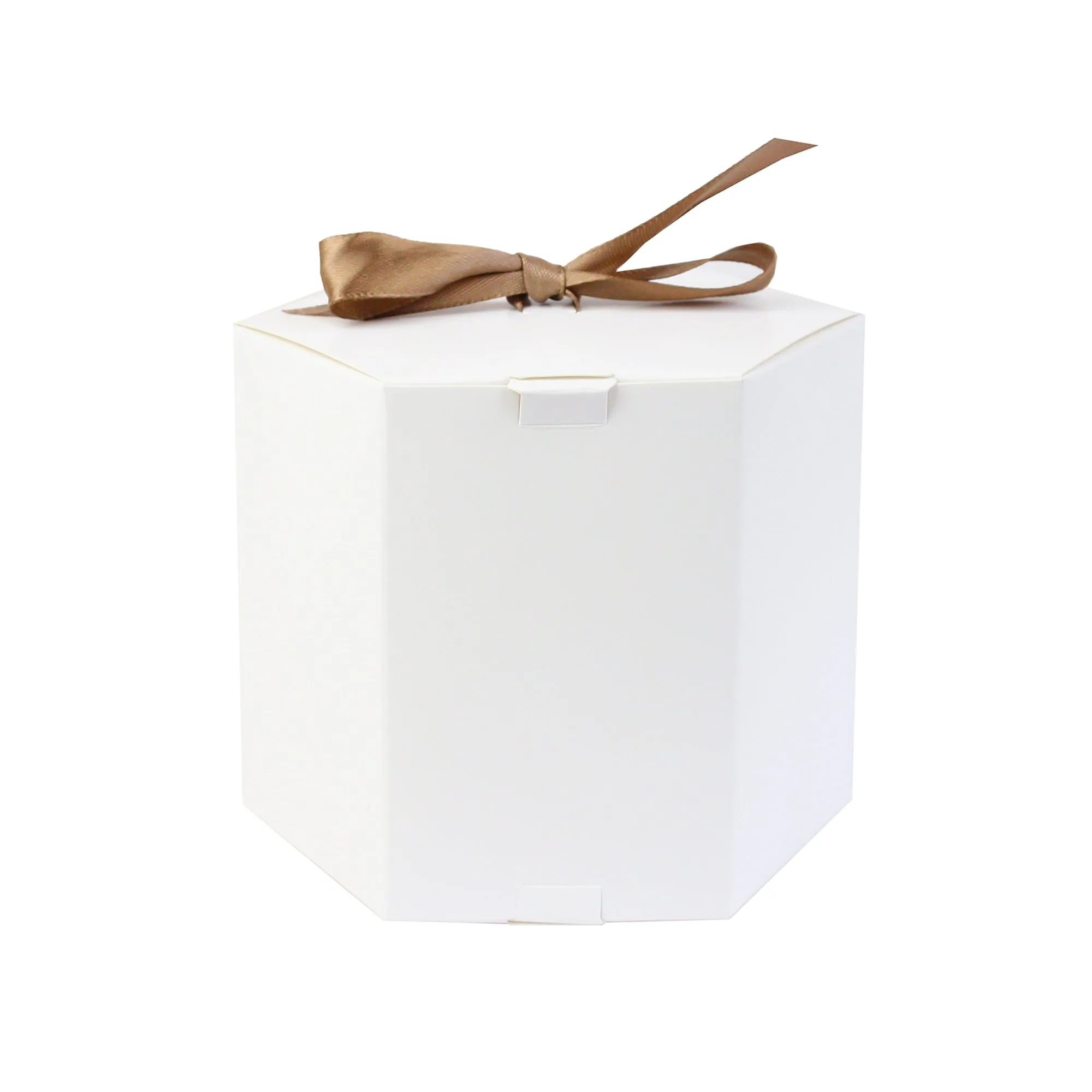 White Hexagon Kraft Gift Boxes Pack of 12 (Sizes Available)