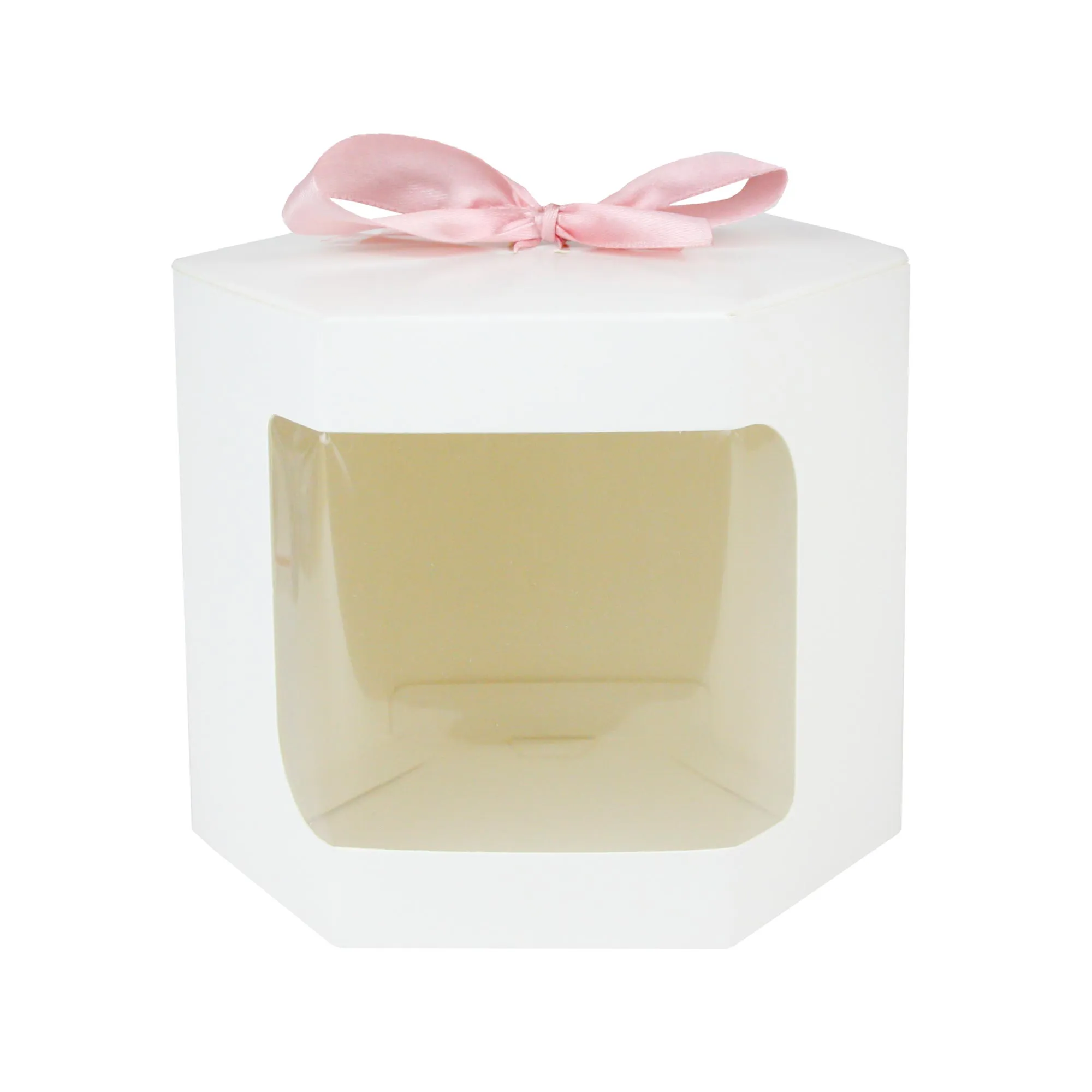 White Hexagon Kraft Gift Boxes Pack of 12 (Sizes Available)