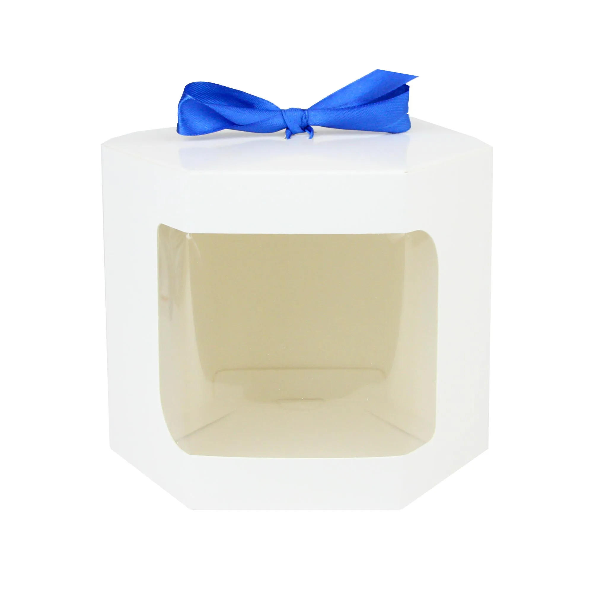 White Hexagon Kraft Gift Boxes Pack of 12 (Sizes Available)