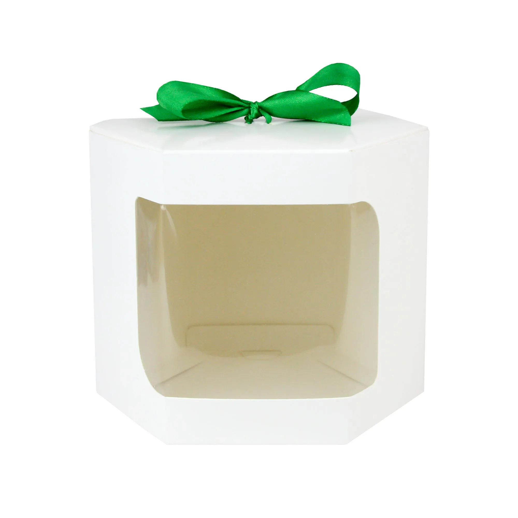 White Hexagon Kraft Gift Boxes Pack of 12 (Sizes Available)