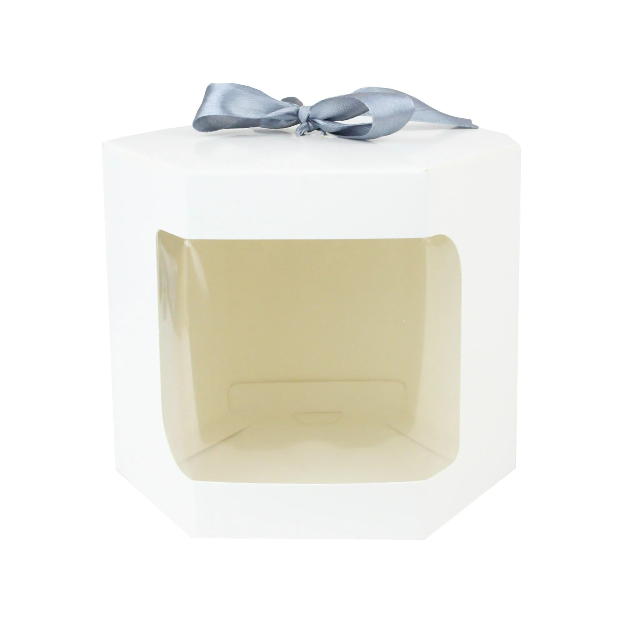 White Hexagon Kraft Gift Boxes Pack of 12 (Sizes Available)