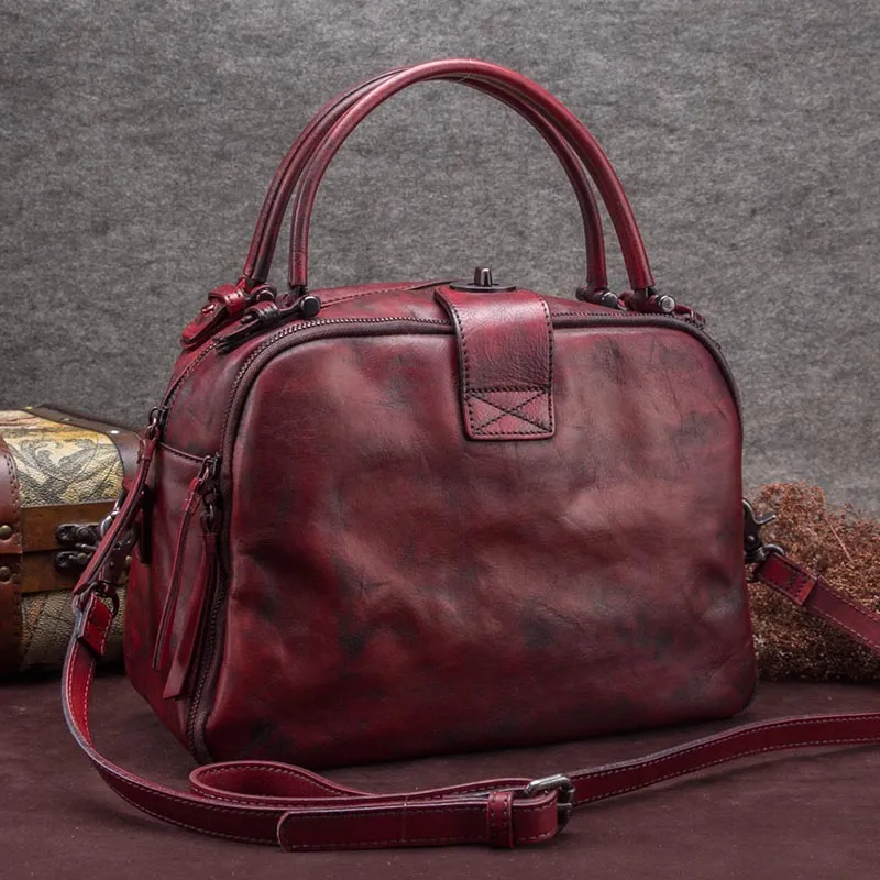 Womens Genuine Leather Handbags Leather Crossbody Bags Purse for Women
