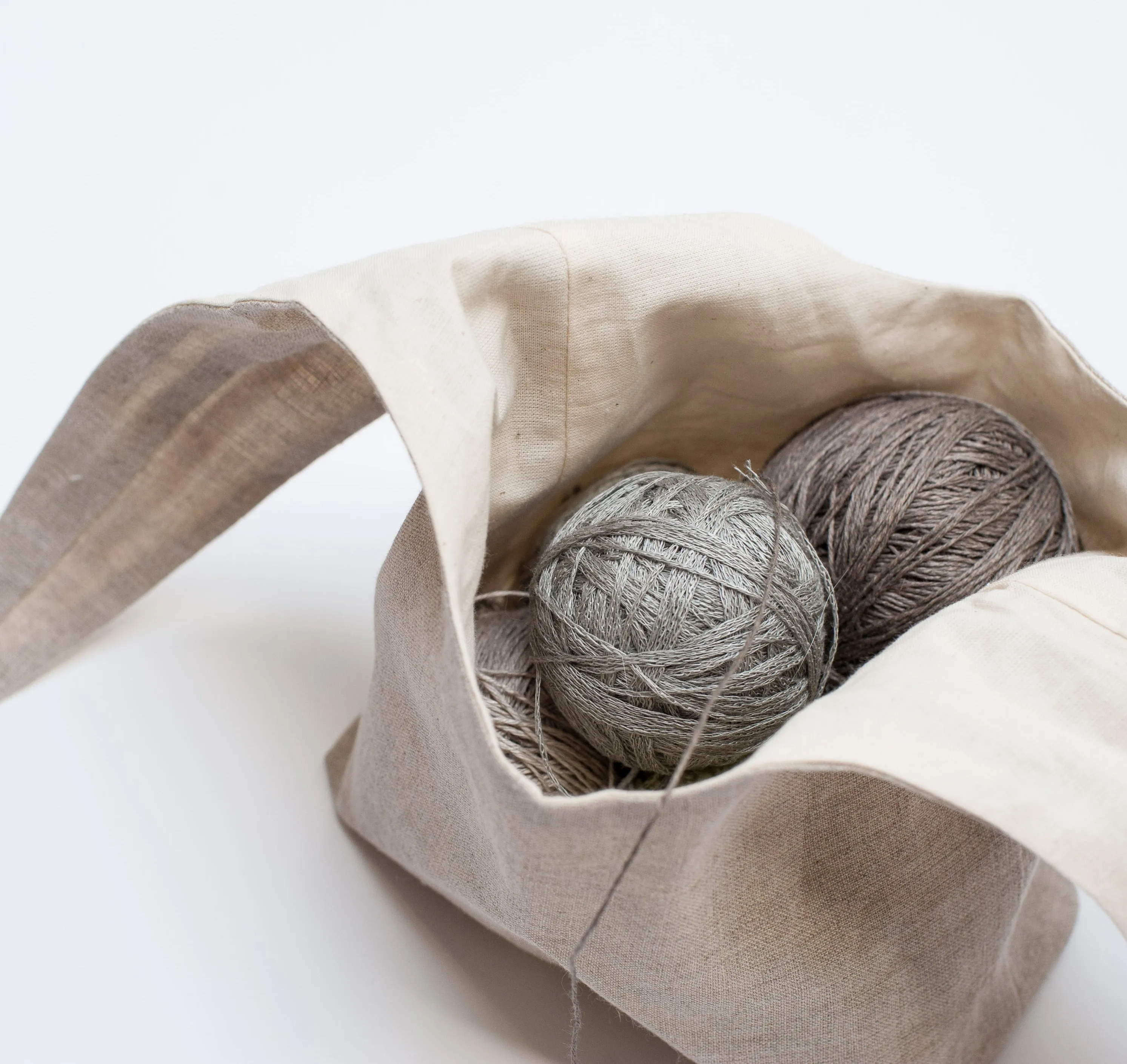 wrapping bag - oatmeal linen