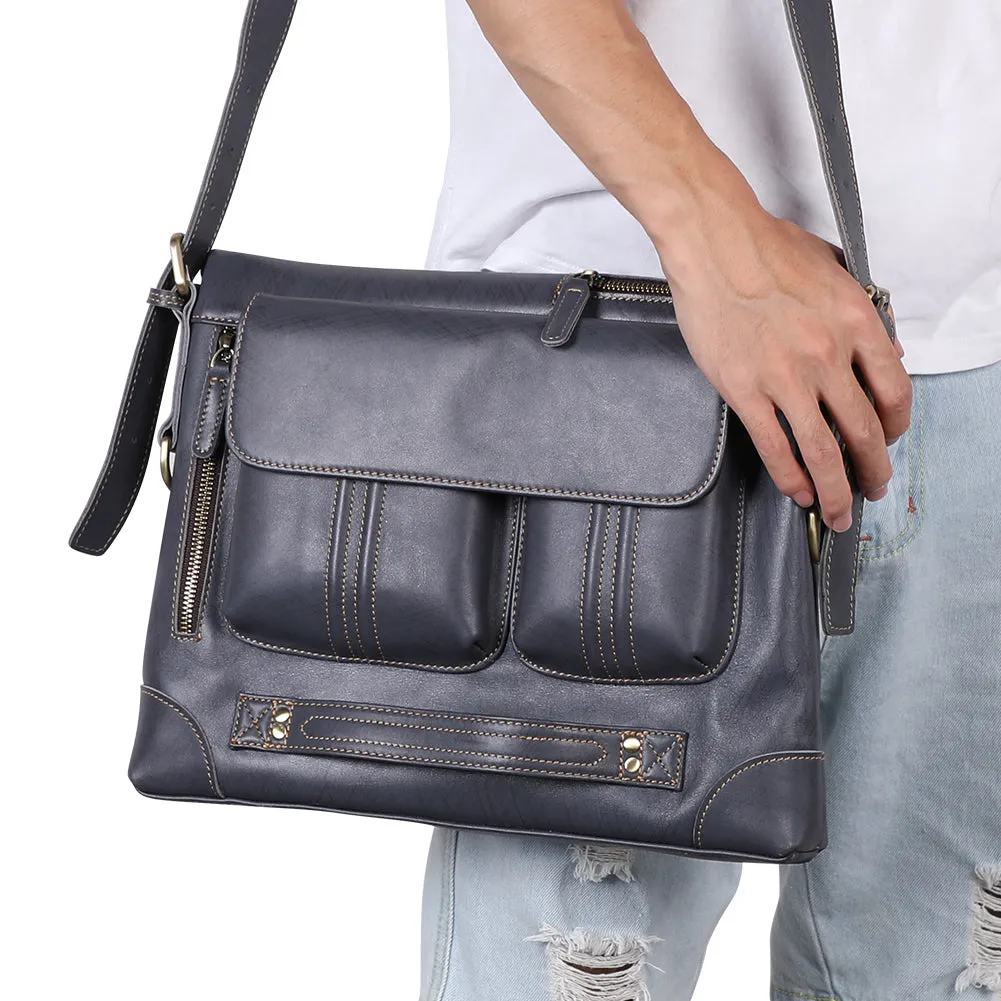 YAAGLE Mens  3-in-1 Leather Messenger Bag /Crossbody Bag /Briefcase Case /Vintage Genuine Leather College Backpack YG6388