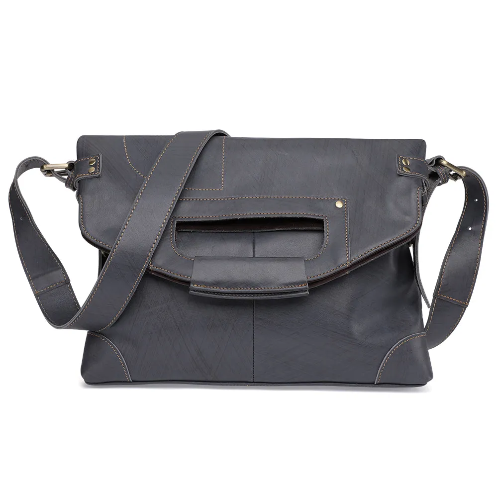 YAAGLE Mens  3-in-1 Leather Messenger Bag /Crossbody Bag /Briefcase Case /Vintage Genuine Leather College Backpack YG6388
