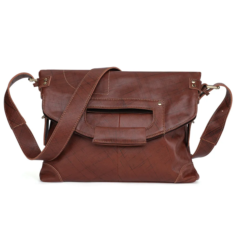 YAAGLE Mens  3-in-1 Leather Messenger Bag /Crossbody Bag /Briefcase Case /Vintage Genuine Leather College Backpack YG6388